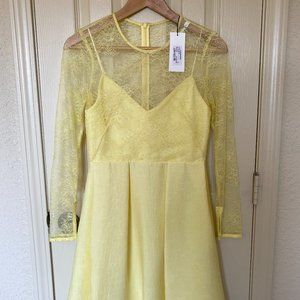 NEW Sandro Paris Jeanette dress. (light yellow).  size 36